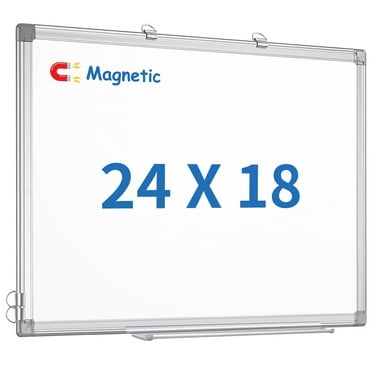 Magnetic Whiteboard, Maxtek Dry Erase Board 24"×18" , Wall Mounted White Board with Pen Tray, 3' x 2' Magnet Board for Office Home School Supplies, Silver Aluminum Frame