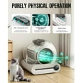thumbnail image 2 of 65L Automatic Smart Cat Litter Box Self Cleaning Fully Enclosed Cat Litter Box Pet Toilet Litter Tray Pet Products(Ti Pro with APP), 2 of 8