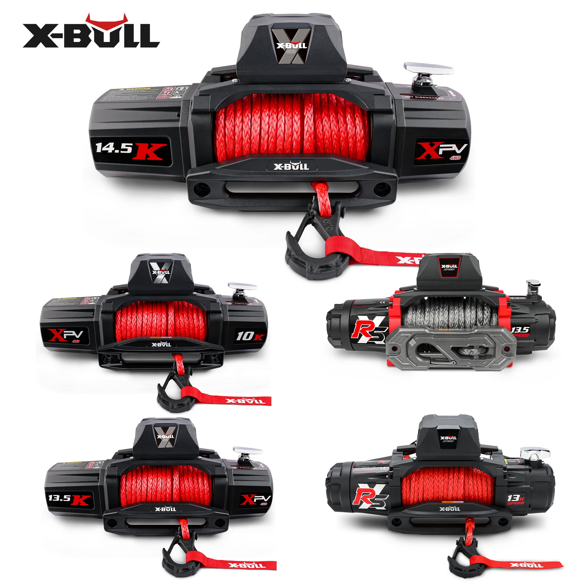 X-BULL Winch 13500lb Load Capacity Electric Winch 12V DC Power for Towing  Truck Off Road 2 in 1 Wireless Remote 13500 XRS Series