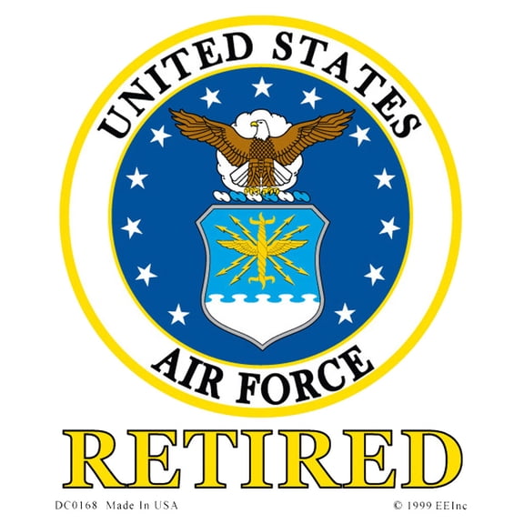 US Air Force Emblem Retired Car Decal