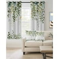 thumbnail image 2 of Sage Green Eucalyptus Blackout Curtains 39 Inches Length, Botanical Branch Farmhouse Floral Window Treatment Thermal Insulated Drapes for Bedroom Living Room 2 Panels 55x39 Inches, 2 of 8