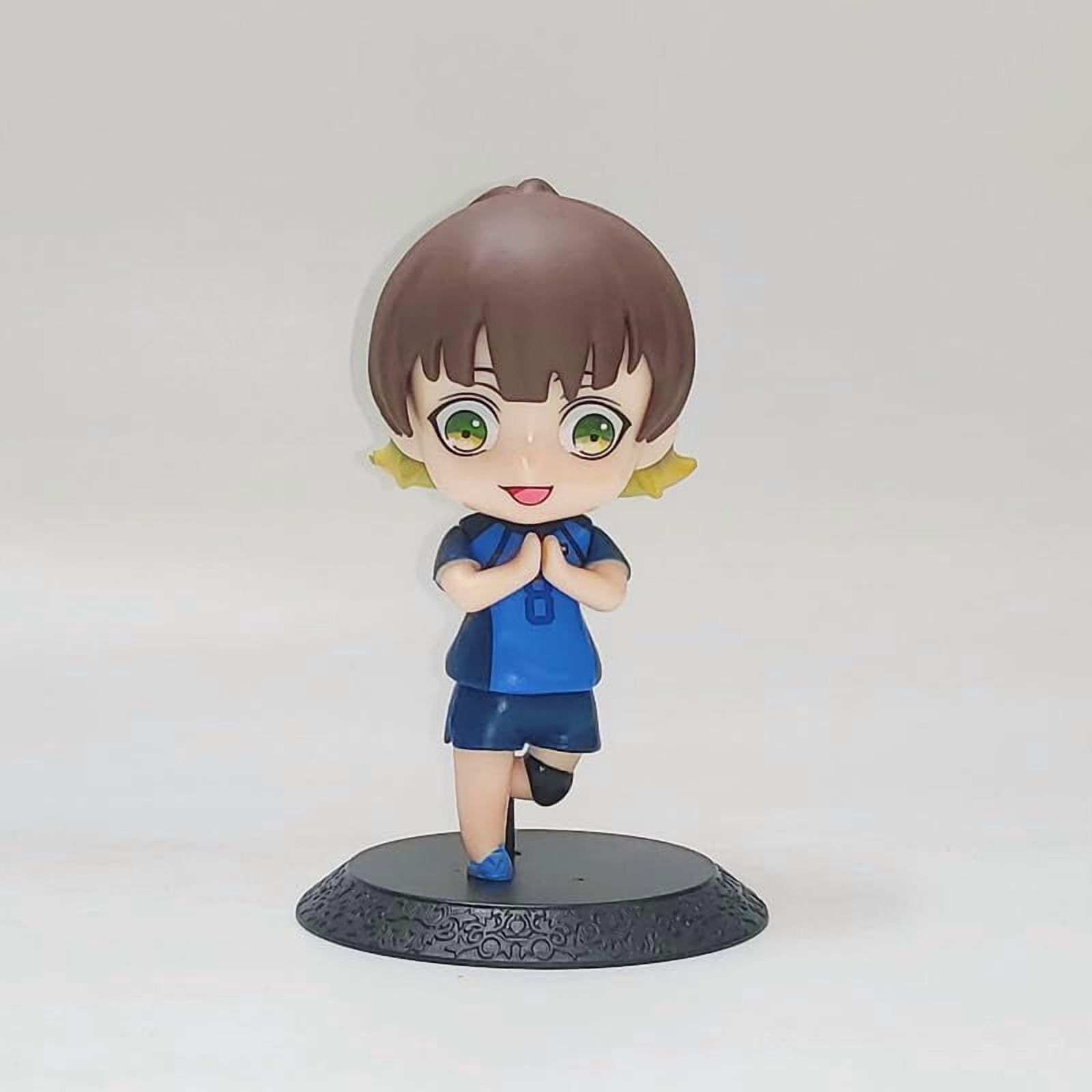 New Isagi Yoichi, Chigiri Hyoma, Bachira Meguru Figure, Q Version Action Figures 10cm/3.9inch Anime Character Model Desktop Ornament Gifts (a)