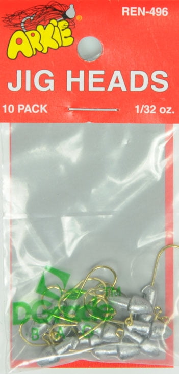 Arkie Lures Minnow Jig Head, Unpainted, Size 1/32 oz.