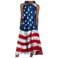 thumbnail image 2 of SMihono Summer Boho Maxi Dress pour les Femmes Plus Size Femmes Mode en Vrac Poche Sans Manches Longue Dress Imprimer Rétro Dress Plage Swing Robe de Soleil, 2 of 3
