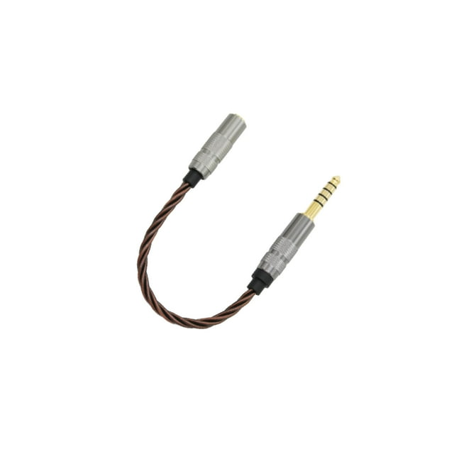 kurtrusly 4.4mm Balanced Male to 3.5mm Stereo Cable Adapter Cable Adapter Audio Black Female Brown