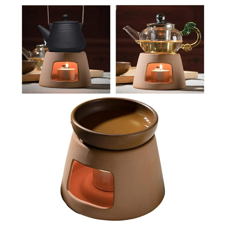 Teapot Warmer by ANTYA, White Candle Warmer, Ceramic Coffee Warmer, Wax  Warmer Maker Warming for Coffee Pot, Flower Teapot