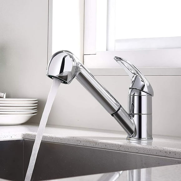Robinet Cuisine Douchette Extractible, Mitigeur Cuisine Peut Pivotant à 360° à Levier Unique Robinet Cuisine 2 Modes de Jet Adapté à l'Eau Chaude et Froide,Laiton Chromé.