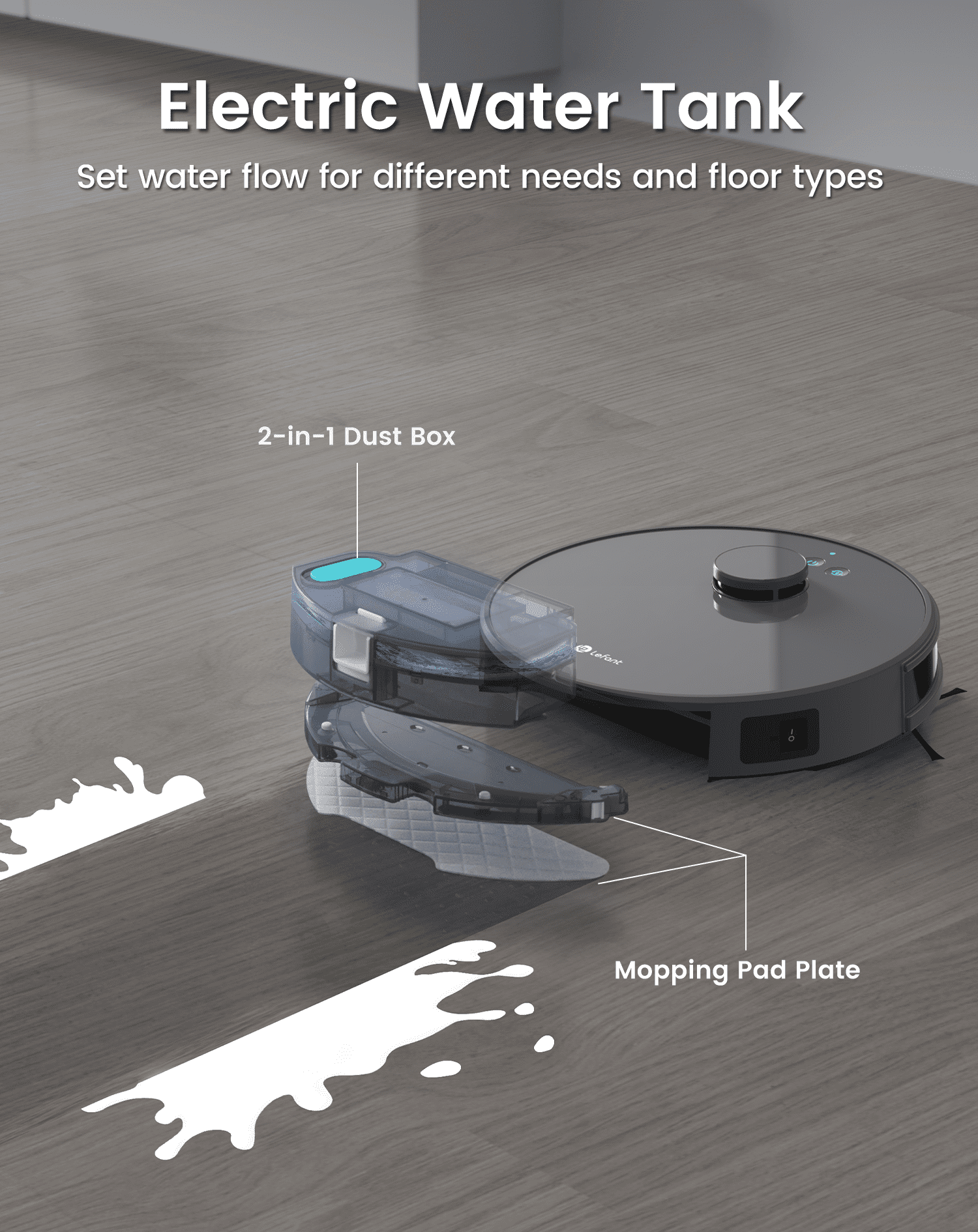 Lefant M1 Robot Vacuum Cleaner and Mop Combo, LIDAR Navigation with Alexa/APP Control, Ideal for Carpets Pet Hair