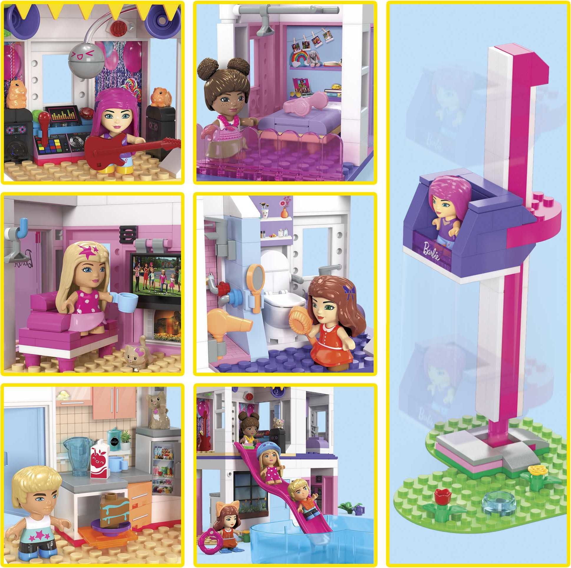 MEGA Barbie Color Reveal Reveal Party Building Set With Micro-Doll & A
