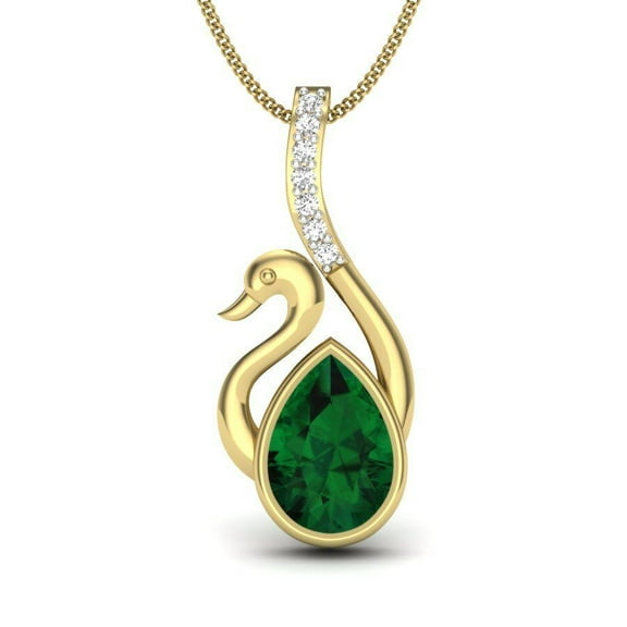 22K/18K Real Certified Fine Yellow Gold Ravishing CZ Womens Pendant