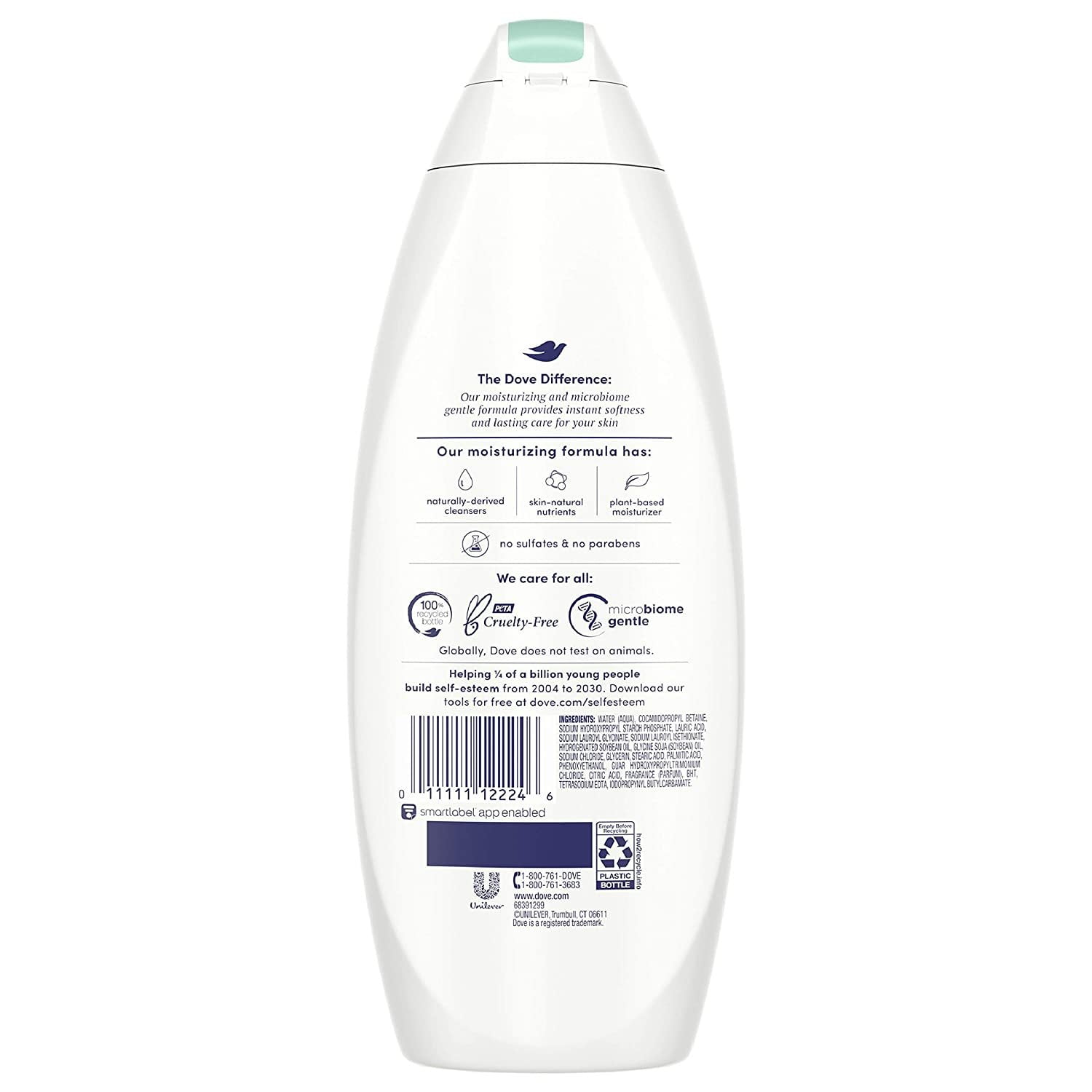 Dove Sensitive Skin Natural Moisture Nourishing Body Wash, 12oz, 9-Pack