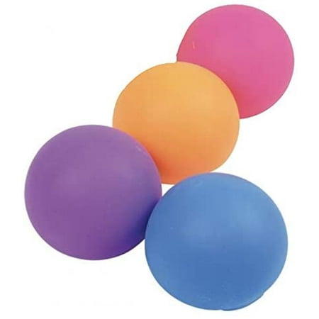 SET OF 4 - 2.25" Stretchy Squishy Squeeze Stress Balls - Sensory, Fidget Toy- Gooey Squish OT. (RANDOM COLORS)