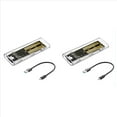 thumbnail image 1 of 2X M2 SSD Case M.2 NVME SSD Enclosure Portable USB3.1 Type-C SSD Transparent Hard Disk Case 5Gbps for PC, 1 of 6