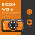 thumbnail image 3 of Ricoh WG-6 Digital Camera (Orange) with Extra Battery, SD Card and Accessory Kit, 3 of 12