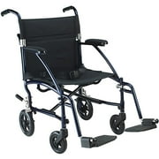 Hugo Portable Transport Chair with Detachable Foot Rest, Midnight Blue