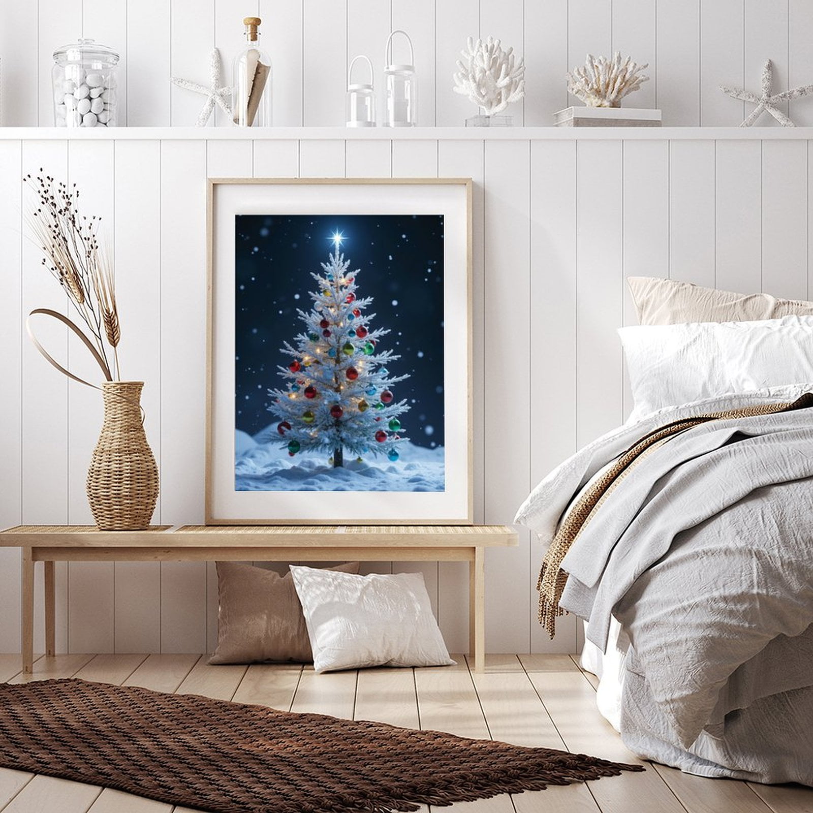 Diamond Art Kits for Adults - 5d Snowy Christmas Tree Night Scene Diamond Painting for Adults, Diamond Art for Adults Beginners, Diamond Painting Kits for Adults for Home Wall Decor