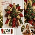 thumbnail image 3 of Festive Quilted Christmas Door Hanging DIY Sewing Kit; 3D Padded Patchwork Set for Beginners, Complete Fabric Kit for Front Door, Mantel, Wall, Office Decor, Gift for Craft Lovers,Christmas tree, 3 of 6