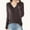 Coffee, variant on FamilyThread Women's Fall Long Sleeve V Neck Tops Casual Lightweight Knit Fashion Pullover Solid Color Sweater Shirts Comfy Blouse Clothes