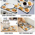thumbnail image 4 of Drying Mat for Dishes Halloween Spooky Trick or Treat Pumpkin Coffee Bar Mat Absorbant Collapsible 18x24 Inch Dishes Plate Glass Dry Draining Pad for Kitchen Fast Dry, 4 of 7