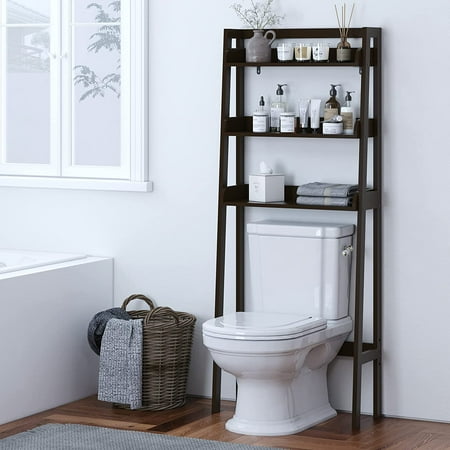 UTEX 3-Shelf Bathroom Organizer Over The Toilet Bathroom Space saver Bathroom Shelf Espresso