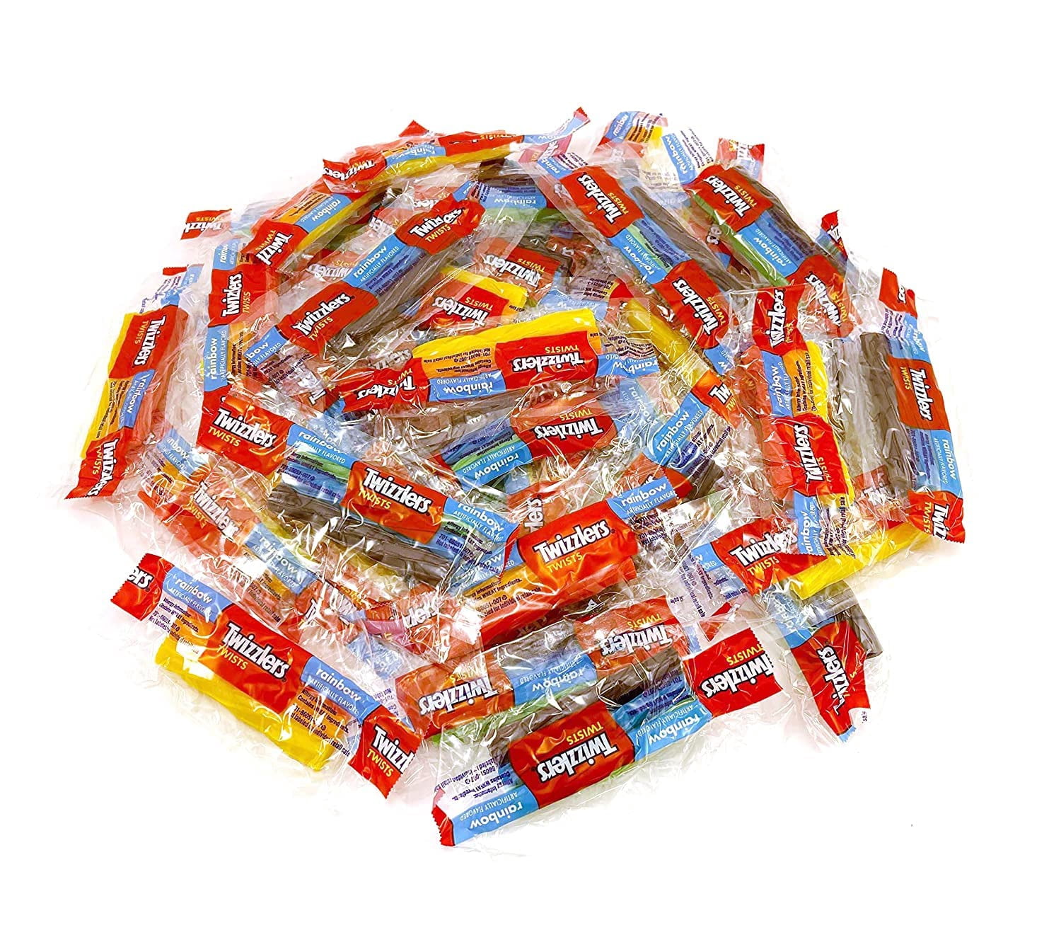 Twizzlers Twists Rainbow Wrapped Candy 2 Pounds Triple Twist Pack