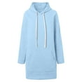thumbnail image 3 of The Warmy Oversized Hoodie,Casual Oversized Hoodie Dress For Women Pullover Long Sweatshirt Split Hem With Pockets, 3 of 4