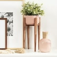 thumbnail image 4 of hometrends Twinny Pink Plant Stand with Pot, 4 of 8