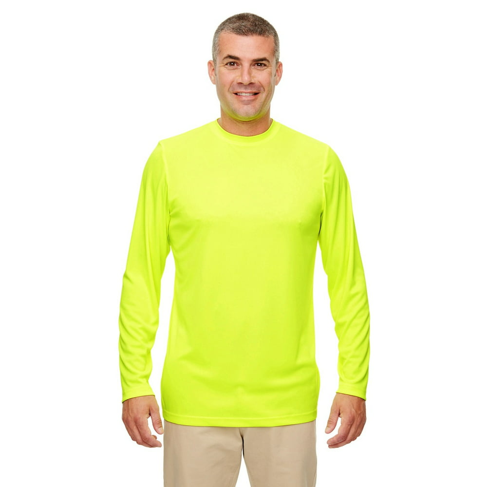UltraClub - 8622 Men's Cool Dry Performance Long-Sleeve T-Shirt ...