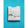 thumbnail image 3 of Hands Of Robot And Human Sketch Sweatshirt Men -Image by Shutterstock, Male 3X-Large, 3 of 4