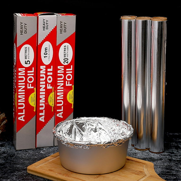 Aluminum Foil, 16.4' Foil Wrapping Paper - Non Stick Tin Foil - Large  Aluminum Foil Sheet - Tin Foil for Leftovers, Grilling, Baking, and Cooking