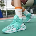 thumbnail image 2 of A Pair Of Basketball Shoes for Men, Extra Large Size, Designer, Adult, Outdoor, Mid-calf Sports Shoes, Men's Dunking Shock-bing, Boy-parent Shoes, Anti-slip, Fashionable Street Trend, 2 of 9