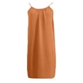thumbnail image 4 of Glisme Casual Dresses For Women Plus Size Dress Sleeveless Loose Backless Maxi Robe Housecoat Wear Summer Outfit Orange Sundress Party Dresses, 4 of 6