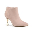 thumbnail image 1 of BLISSFUL STEP Bottines à Talons Aiguilles Pointus pour Femmes, Fermeture Éclair, Rose Poussière 9, 1 of 7