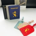 thumbnail image 3 of Juego de pasaporte de cuero de PU con etiqueta de equipaje de bronce y mapa, juego de soporte para pasaporte, 3 of 5