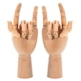 thumbnail image 1 of Unique Bargains 7' Wooden Hand Model, Artist Mannequin Right and Left Hand Model Flexible Movable Manikin Jointed Figure 2Pack, 1 of 6
