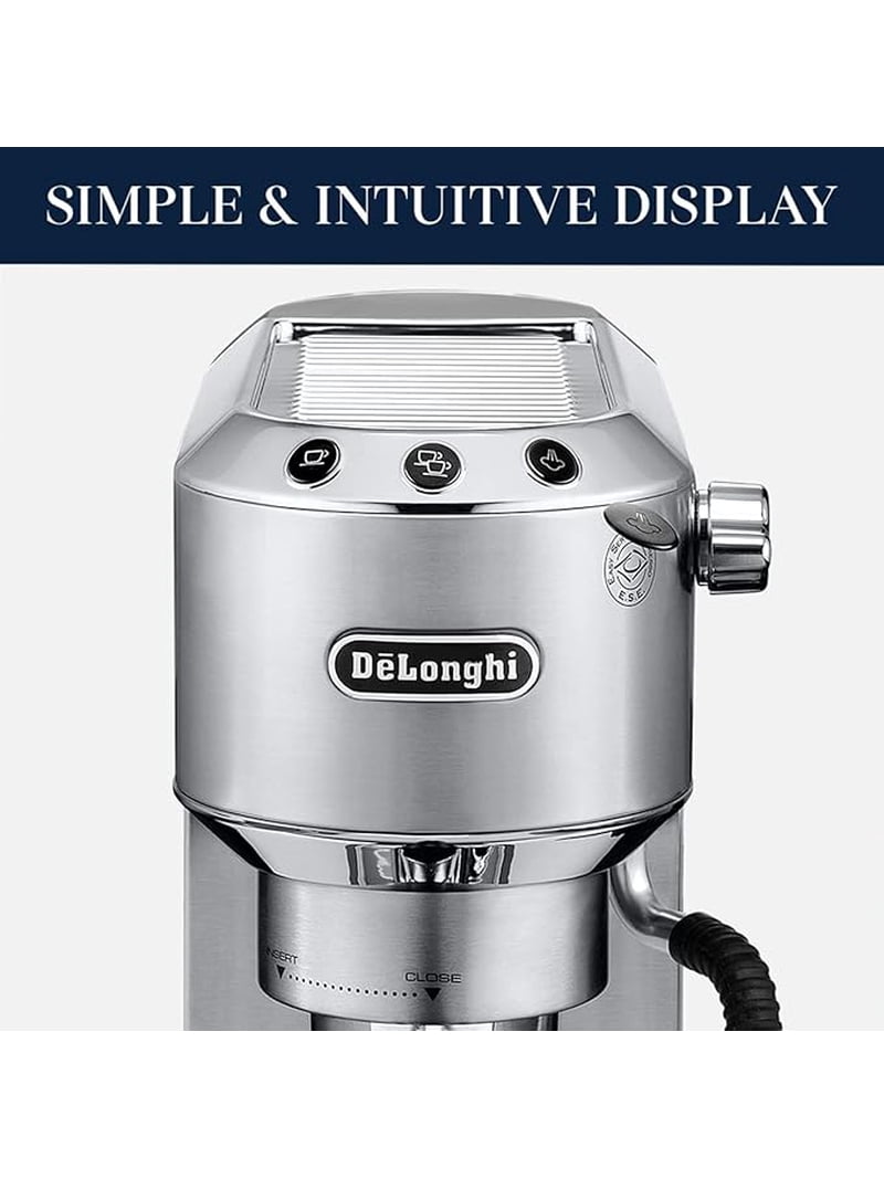 De'Longhi, Espresso Machine, Dedica Arte 15-Bar, 2-Cup Metal