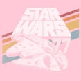 thumbnail image 2 of Girls Star Wars Retro 77 Millennium Falcon Stripes T Shirt, 2 of 4