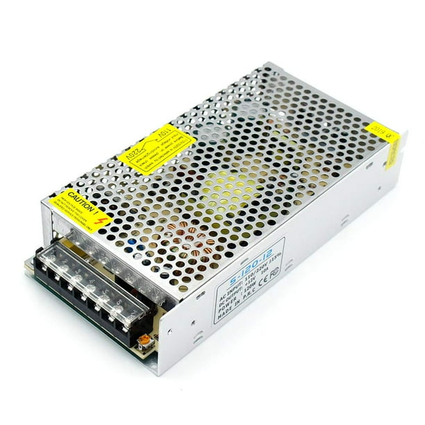 Fuente de alimentación conmutada universal regulada de CC, convertidor de CA 110/220 V a controlador LED de CC 12 V, transformador, adaptador para tiras de LED, impresora 3D, radio y proyectos in