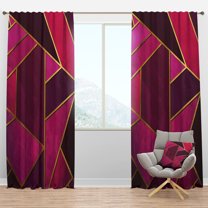 Designart 'Honeycomb Capital Gold II' Modern & Contemporary Blackout Curtain Panel