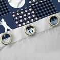 thumbnail image 4 of Feelyou Baseball Blackout Curtains Set of 2 (52x84 Each), Eat Sleep Sport Window Curtains, 4 of 6