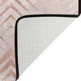 thumbnail image 5 of Dreamtimes Rose Golden Rhombus Style Non-Slip Area Rug Floor Carpet Comfort Floor Mats Decor for Indoor Front Porch,Living Room, Bedroom,Kitchen, 36"x24", 5 of 5