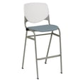 thumbnail image 4 of KFI Furniture KOOL 30" Transitional Vinyl & Metal Barstool in Java Brown/Silver, 4 of 7