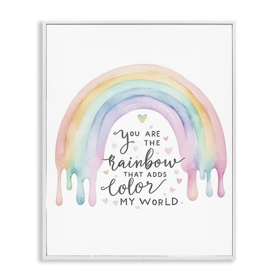 Stupell Industries Cottage Dripping Inspirational Rainbow White Framed Giclee Art, 11 x 14, by Amanda Greenwood