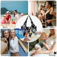 thumbnail image 6 of HAWEE Zippered Tote Bag Multi Pockets with Waterproof Umbrella Pocket Casual Shoulder Handbags and Mom Diaper Bags for Everyday, Hawaii Flower, 6 of 7