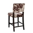 thumbnail image 6 of Linon Corey 24" Mid Back Indoor Udder Madness Counter Stool, Espresso/Brown Cow Print, 6 of 11