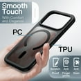 thumbnail image 4 of JETech Magnetic Case for iPhone New Pro Max 6.9-Inch Compatible with MagSafe, Translucent Matte Back Slim Minimalist Shockproof Phone Cover (Black), 4 of 6