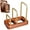 Brown 2, variant on Cozeii Cutting Board Rack, Wood Base Kitchen Organizer, 3 Intervals Chopping Board Holder, Lid and Baking Pan Storage Stand for Cabinet, Pantry, Space Saving, 6.54 Inch, Brown 1