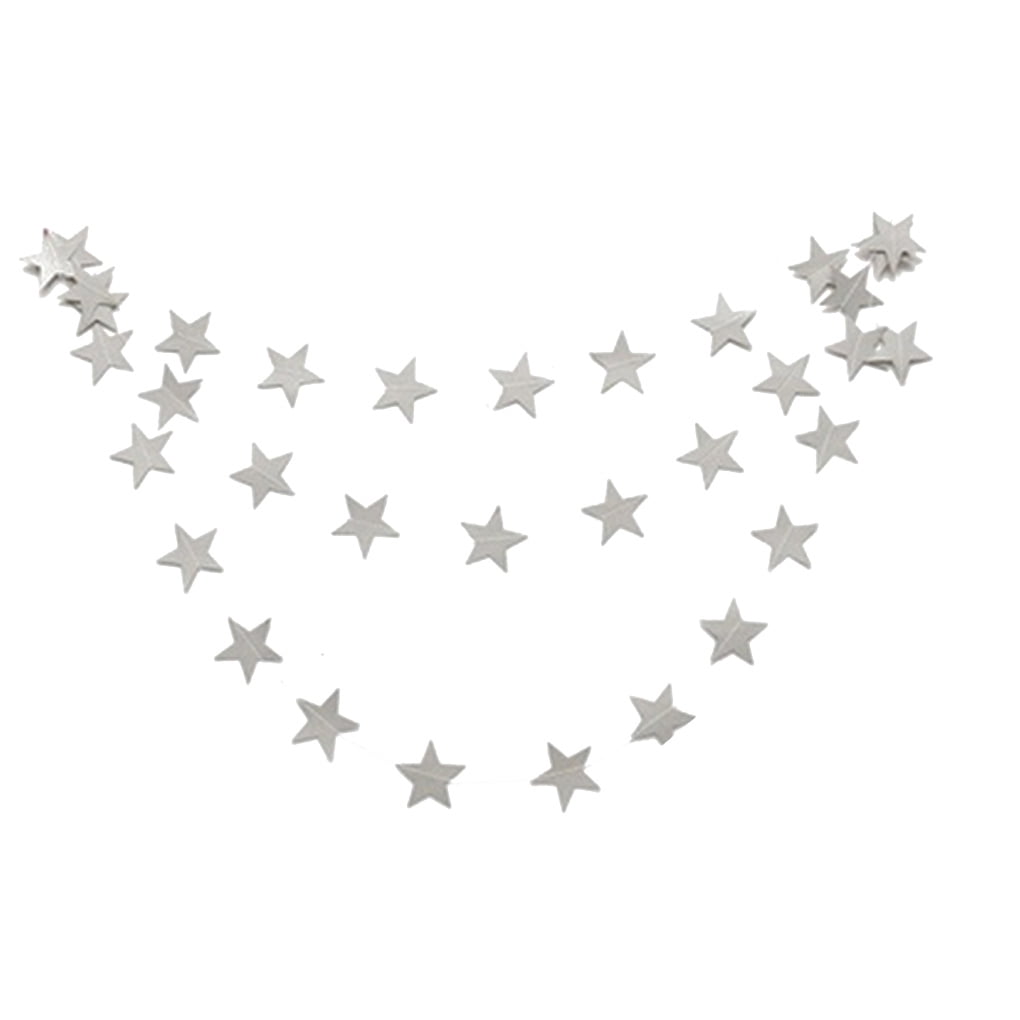 Silver Stars Hanging Decoration Wedding Decorations, Silver Paper Stars