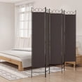 thumbnail image 1 of vidaXL 5-Panel Room Divider Brown 200x200 cm Fabric, 1 of 5