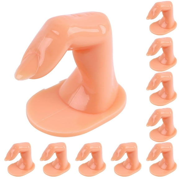 Herramientas para manicura de uñas postizas de plástico para dedos y uñas naturales, modelo de práctica de uñas, gel para uñas.
